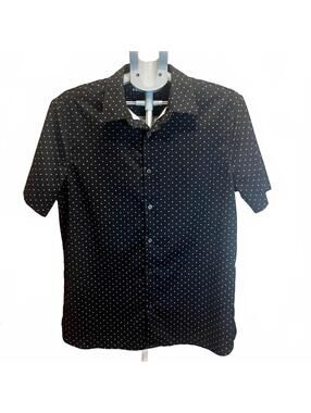 Perry Ellis Slim Fit Short-Sleeve Shirt Men's Large Button Up Shirt